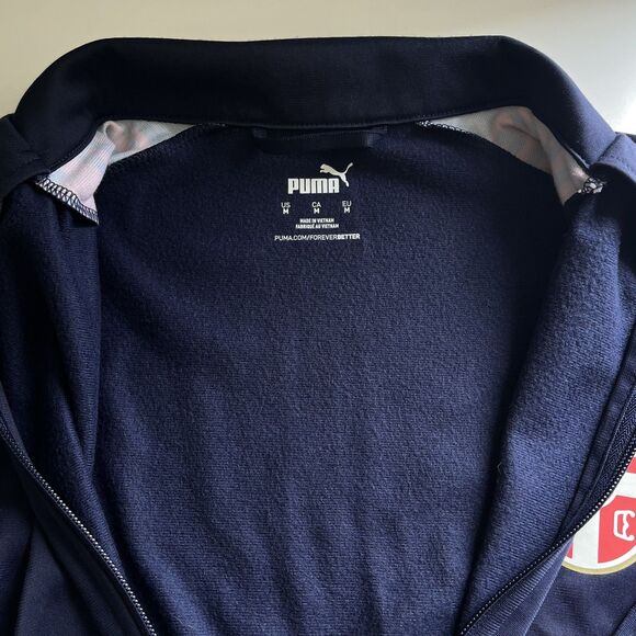 Puma Serbian Nat’l Team Men's Medium Stadium Track Jacket Soccer Football Blue - Picture 5 of 7